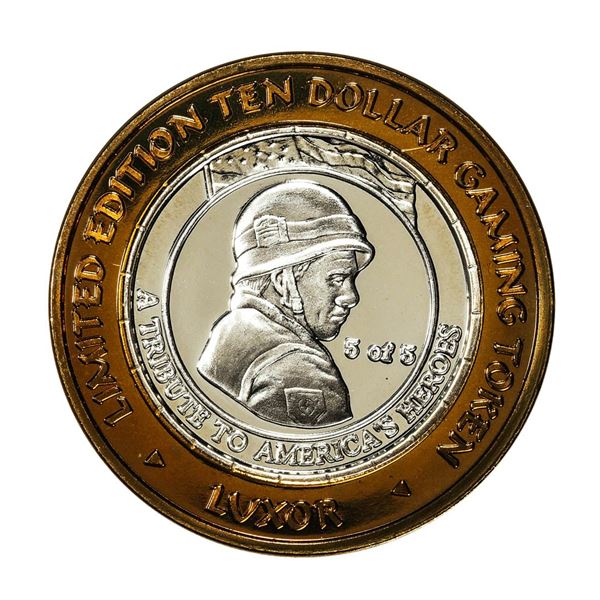 .999 Silver Luxor Las Vegas, Nevada $10 Casino Limited Edition Gaming Token