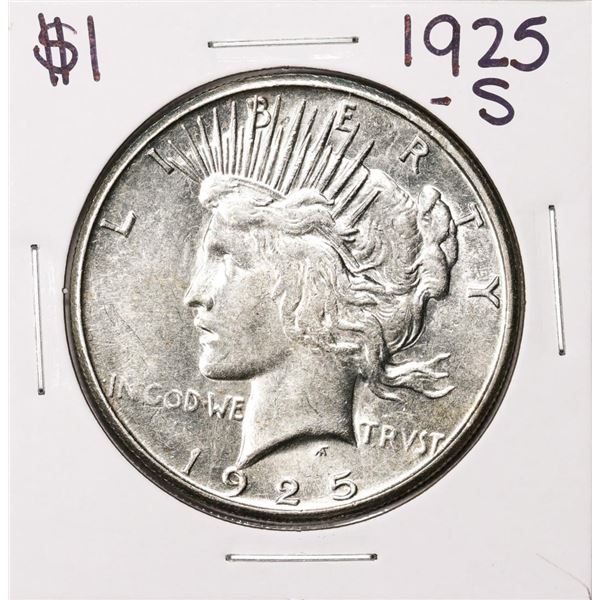 1925-S $1 Peace Silver Dollar Coin