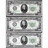 Image 1 : Lot of (3) 1934 $20 Federal Reserve Notes