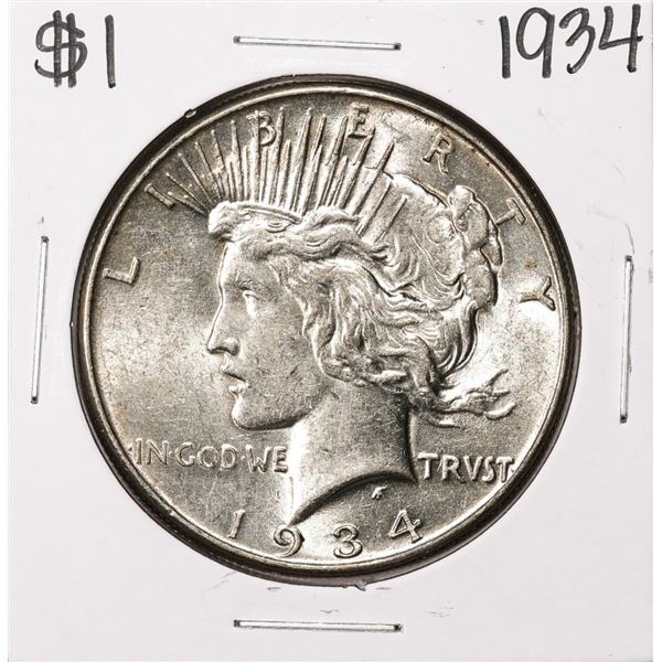 1934 $1 Peace Silver Dollar Coin