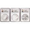 Image 1 : Lot of 2012-2014 $1 American Silver Eagle Coins NGC MS70 First Releases