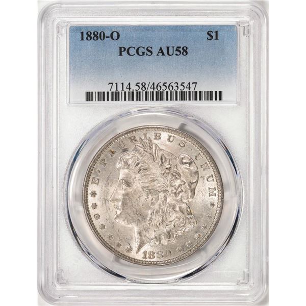1880-O $1 Morgan Silver Dollar Coin PCGS AU58