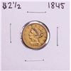 Image 1 : 1845 $2 1/2 Liberty Head Quarter Eagle Gold Coin