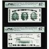 Image 1 : Set of Giori Test Note Washington & Lincoln Memorial PMG Superb Gem Unc 67EPQ