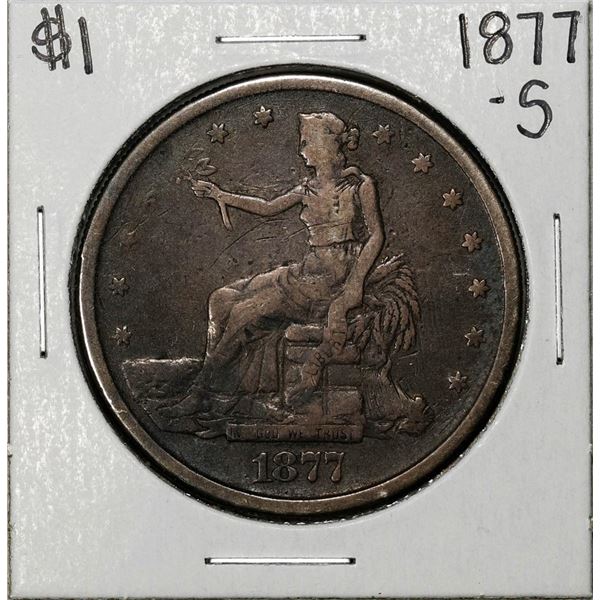 1877-S $1 Trade Silver Dollar Coin