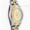 Image 3 : Rolex Ladies Two Tone Factory Champagne Diamond Wristwatch With Rolex Box