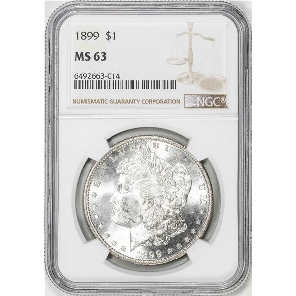 1899 $1 Morgan Silver Dollar Coin NGC MS63