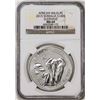 Image 1 : 2015 Somalia 100 Shillings African Wildlife Elephant Silver Coin NGC MS69