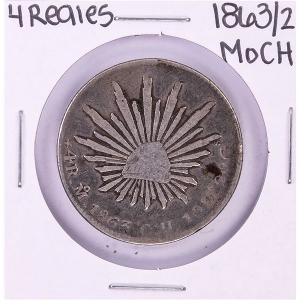 1863/2 MoCH Mexico 4 Reales Silver Coin