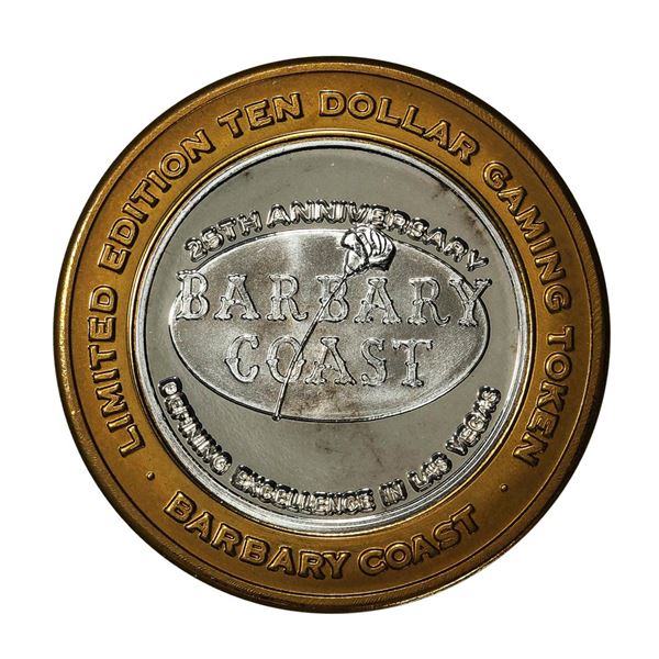 .999 Silver Barbary Coast Las Vegas, Nevada $10 Limited Edition Gaming Token