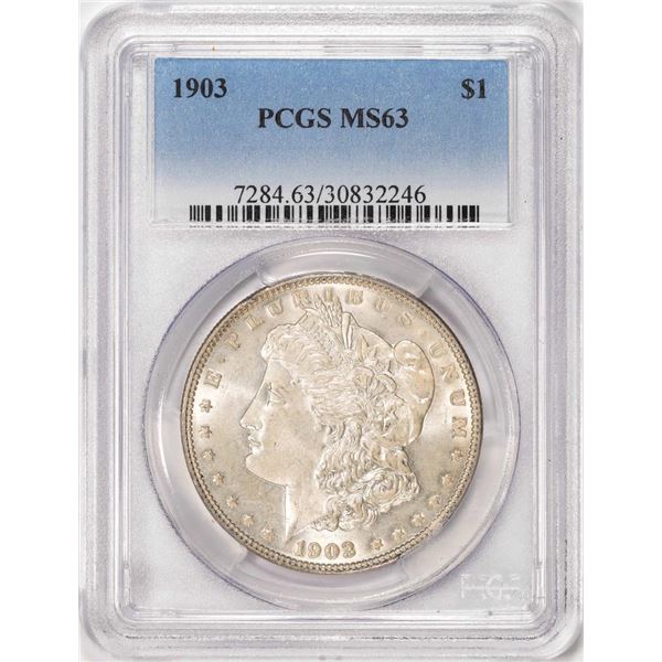 1903 $1 Morgan Silver Dollar Coin PCGS MS63