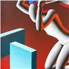 Image 2 : Mark Kostabi "Just Between Us" Original Oil on Canvas