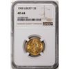 Image 1 : 1908 $5 Liberty Head Half Eagle Gold Coin NGC MS64