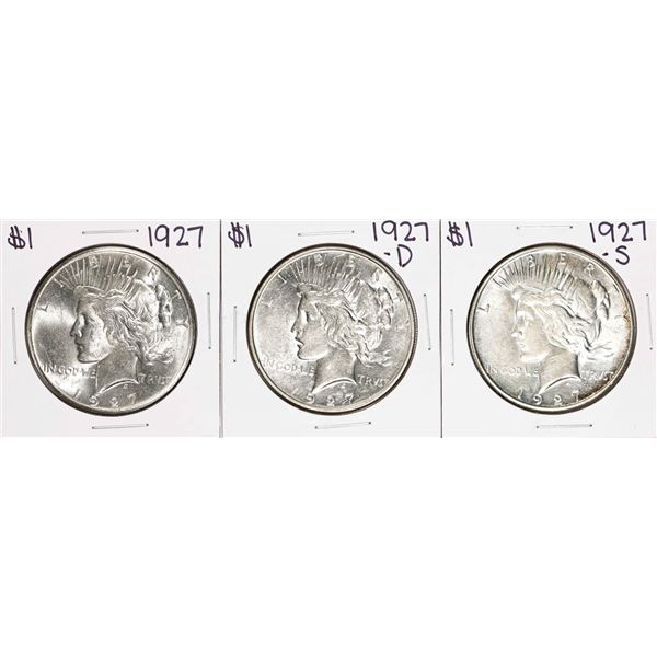 Lot of 1927-P/D/S $1 Peace Silver Dollar Coins