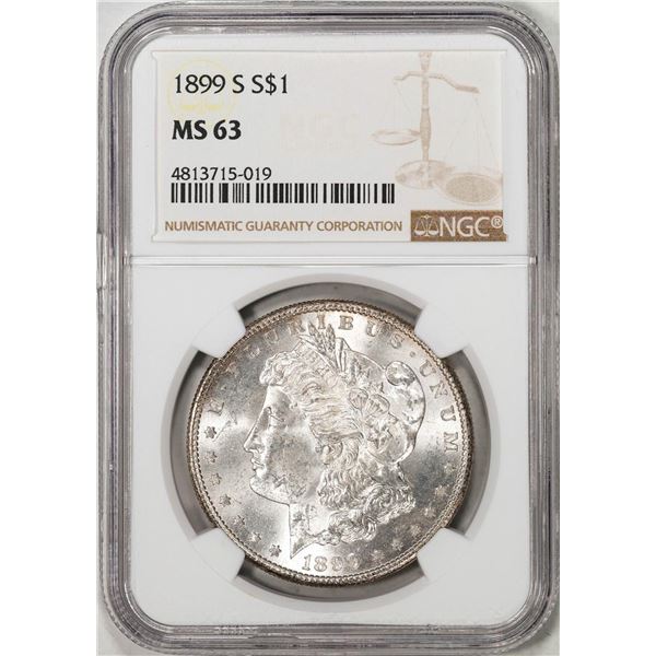 1899-S $1 Morgan Silver Dollar Coin NGC MS63