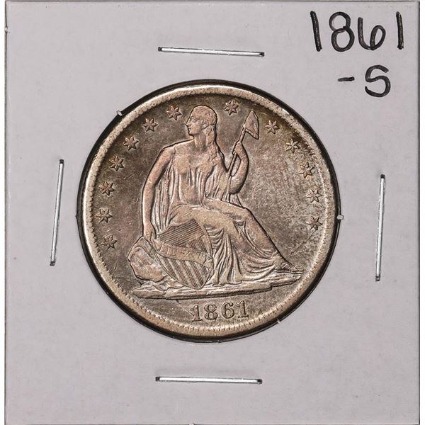 1861-S Seated Liberty Half Dollar Coin