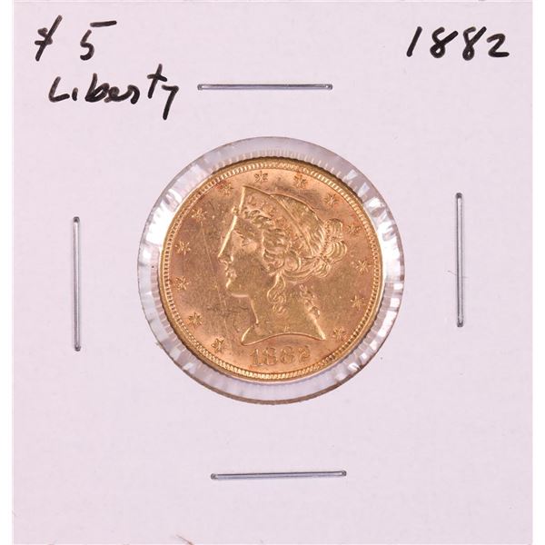 1882 $5 Liberty Head Half Eagle Gold Coin