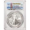 Image 1 : 2021-(S) Type 2 $1 American Silver Eagle Coin PCGS MS69 First Strike Emergency Issue