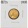 Image 1 : 1908 $2 1/2 Indian Head Quarter Eagle Gold Coin