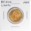 Image 1 : 1905 $5 Liberty Head Half Eagle Gold Coin