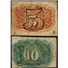 Image 2 : Lot of March 3, 1863 First Issue Five & Ten Cents Fractional Currency Notes