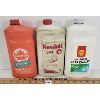 Image 1 : LOT OF 3 - SHELL, KENDALL & SUPERTEST ONE QUART 2 CYCLE MOTOR OIL BOTTLES 