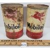 Image 3 : LOT OF 2 - MOBIL OIL QUART CANS