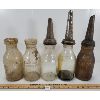 Image 1 : LOT OF 6 - MOTOR OIL QUART BOTTLES W/ CARRYING RACK