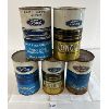 LOT OF 5 - FORD TRANS ENGINE & POWER STEERING CANS - 1 QT FULL