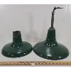 Image 1 : LOT OF 2 - ENAMEL GAS STATION PENDANT LIGHTS 