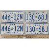 Image 1 : LOT OF 2 - PAIRS OF 1968 ONTARIO LICENSE PLATES 