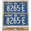 PAIR OF 1965 ONTARIO LICENSE PLATES 