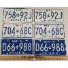 LOT OF 3 - 3 PAIRS OF 1970 / 1973 / 1974 ONT LIC PLATES
