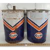 Image 1 : LOT OF 2 - GULF OIL 5 GAL CANS