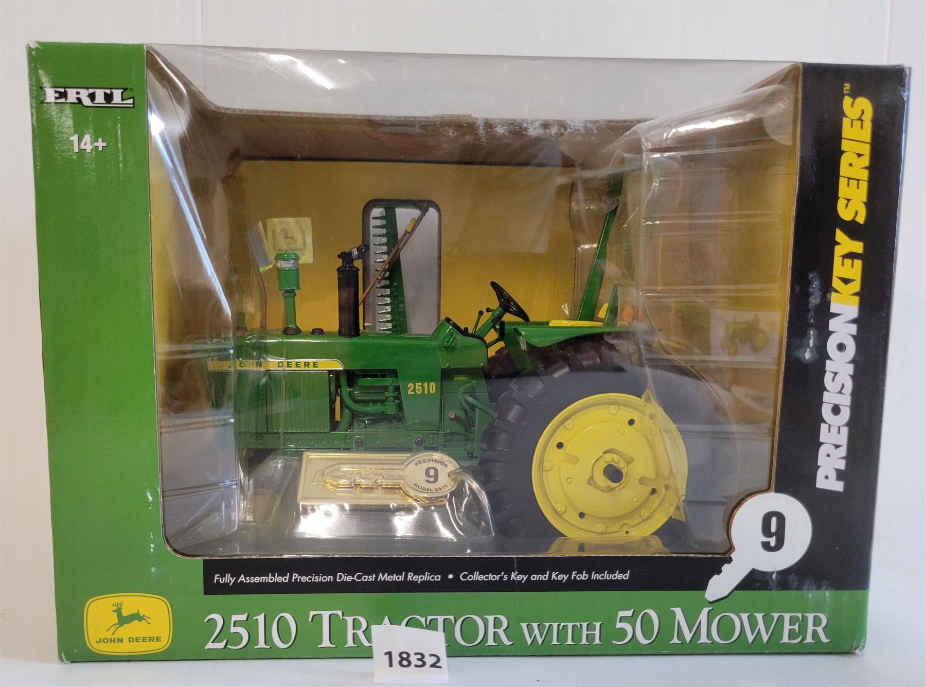 John Deere 2510 Tractor w/50 Mower 9 Precision Key Series 1/16 Scale In John Deere 2510 Tractor w/50 Mower 9 Precision Key Series 1/16 Scale In