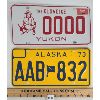 LOT OF 2 - YUKON 1985 & ALASKA 1973 LICENSE PLATES
