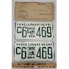 PAIR OF 1955 PRINCE EDWARD ISLAND LICENSE PLATES W/ ORIGINAL ENVELOPE