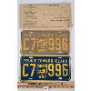 PAIR OF 1957 PRINCE EDWARD ISLAND LICENSE PLATES W/ ORIGINAL ENVELOPE