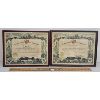 Image 1 : LOT OF 2 - RED INDIAN OLD TIMERS CLUB FRAMED CERTIFICATES