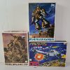 Image 1 : LOT OF 3 - BANDAI INTERCEPTOR UFO & ROBOT MODEL KITS 