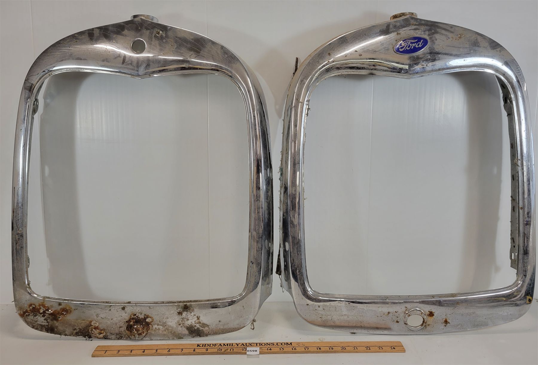 Speedster Radiator Shell LOT OF 2 - FORD & OTHER STAINLESS STEEL RADIATOR SHELLS - Kidd Family ...