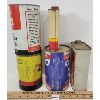 Image 2 : LOT OF 5 - MOTOR OIL CANS - INCL SHELL STOP-LEAK, MOTO-MASTER HD, BOWES BUFFING SOLUTION ETC.