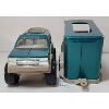 Image 2 : NYLINT PRESSED STEEL LONE HORSE STABLES SUV W/ HORSE TRAILER 