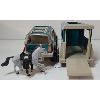 Image 5 : NYLINT PRESSED STEEL LONE HORSE STABLES SUV W/ HORSE TRAILER 