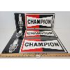 Image 1 : LOT OF 3 - CHAMPION SPARK PLUGS SIGNS - NEW OLD STOCK