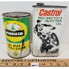 Image 2 : LOT OF 2 - CASTROL PIONEER CHAINSAW OIL AND MOTORCYCLE INJECTOR OIL CANS