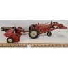 Image 1 : LOT OF 2 - TRU SCALE DIECAST FRONT LOADER W/ SQUARE HAY BALER