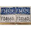 Image 1 : LOT OF 2 - PAIRS OF FARM ONTARIO LICENSE PLATES - INCL 1980