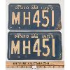 Image 1 : PAIR OF 1953 ONTARIO LICENSE PLATES