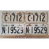 Image 1 : LOT OF 2 - PAIRS OF 1960'S ONTARIO LICENSE PLATES